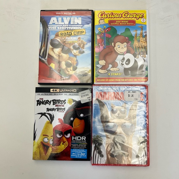 THE ANGRY BIRDS MOVIE ,MARMARDUKE,Alvin AND THE CHIPMUNKS,CURIOUS GEORGE - Picture 2 of 7